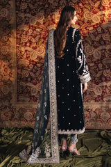 QALAMKAR VELVET DRESS